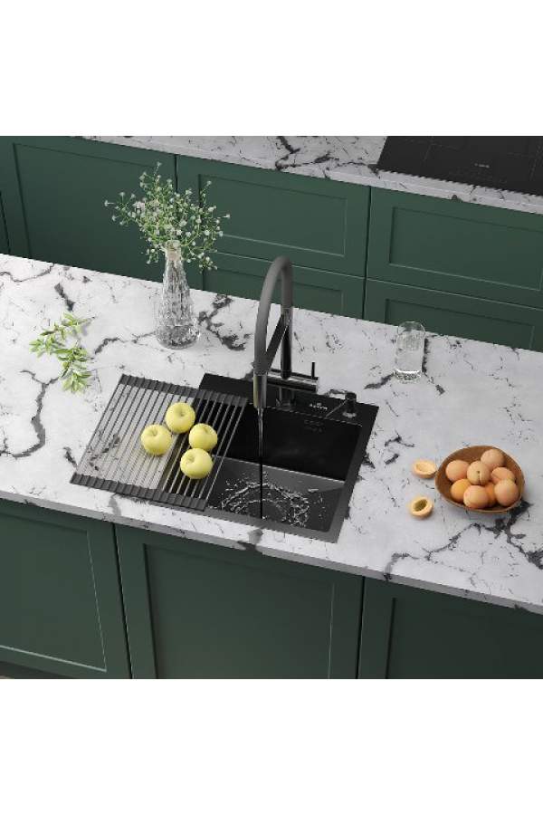 Кухонная мойка Roxen Simple 560220-45B 45x45 графит