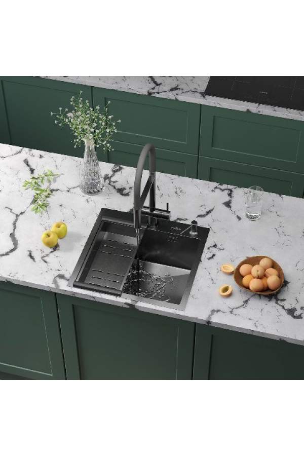 Кухонная мойка Roxen Simple 560220-50B 50x50 графит