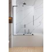 Шторка на ванну Radaway Furo SL Brushed GunMetal PND II Left 100x150 стекла прозрачные, профиль брашированная оружейная сталь