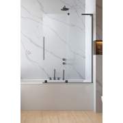 Шторка на ванну Radaway Furo SL Brushed GunMetal PND II Right 100x150 стекла прозрачные, профиль брашированная оружейная сталь