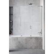 Шторка на ванну Radaway Furo SL Brushed Nickel PND II Right 100x150 стекла прозрачные, профиль брашированный никель