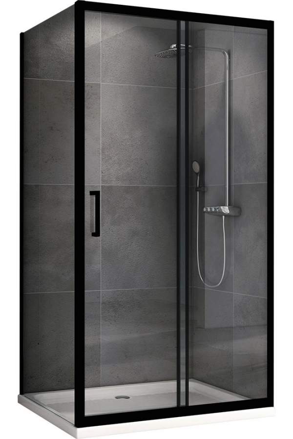 Душевой уголок Abber Schwarzer Diamant AG30100B-S80B 100x80 стекла прозрачные, профиль черный