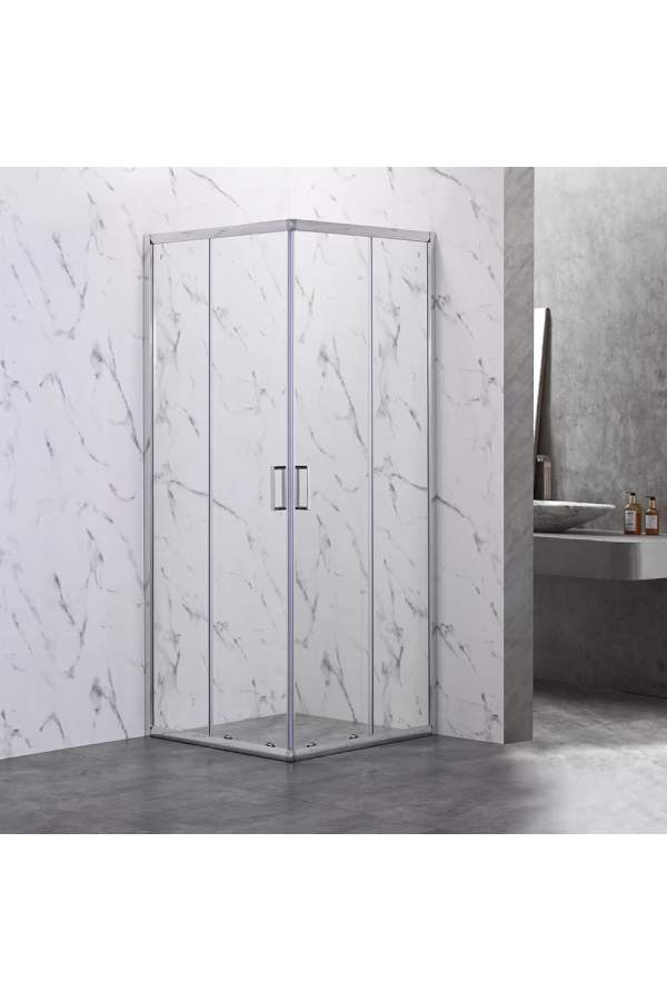 Душевой уголок Veconi Rovigo RV-101 80x80 прозрачные стекла/профиль хром