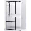 Душевой уголок ABBER Immer Offen AG63090B Walk-In 90x200 прозрачные стекла / черный профиль