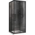 Душевой уголок Abber Schwarzer Diamant AG02080BH 80x80 стекла прозрачные, профиль черный