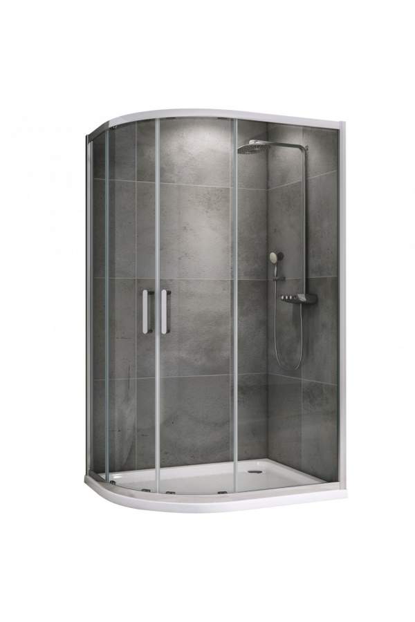 Душевой уголок Abber Schwarzer Diamant AG01119 110x90 стекла прозрачные, профиль хром