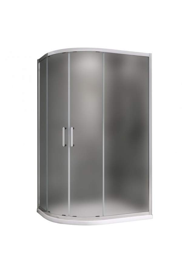 Душевой уголок Abber Schwarzer Diamant AG01180M 100x80 стекла матовые, профиль хром