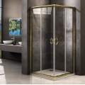 Душевой уголок GoodDoor JAZZ CR-80-C-G 80x80 стекла прозрачные, профиль золото