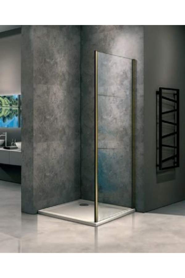 Боковая часть GoodDoor JAZZ SP-90-C-G 90x185 стекло прозрачное, профиль золото