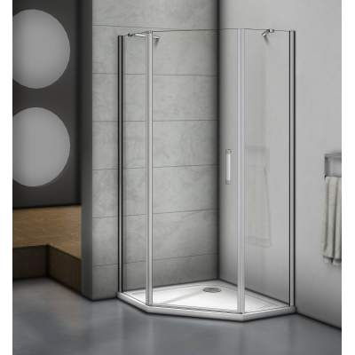 Душевой уголок GoodDoor MOKKA PNT-100-C-WE 100х100