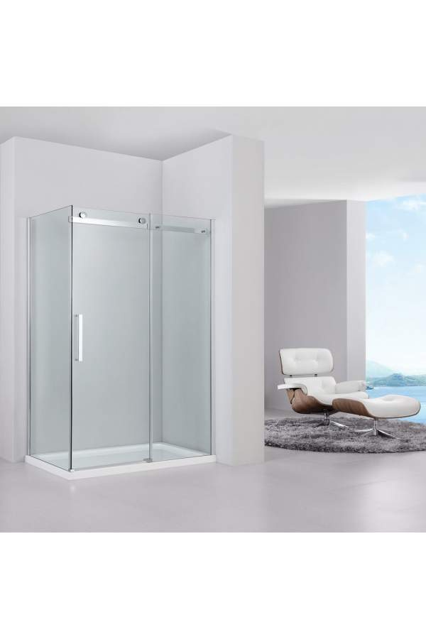 Душевой уголок Black&White Stellar Wind S208 120x90 прозрачные стекла / профиль хром