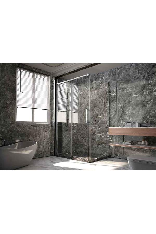 Душевой уголок Veconi Premium Trento PTC-SP-40CH 140x90 прозрачные стекла / профиль хром