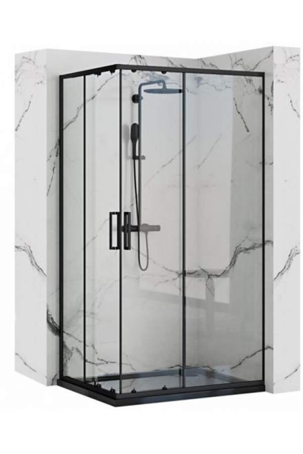 Душевой уголок Rea Punto Black 80x80 K4800