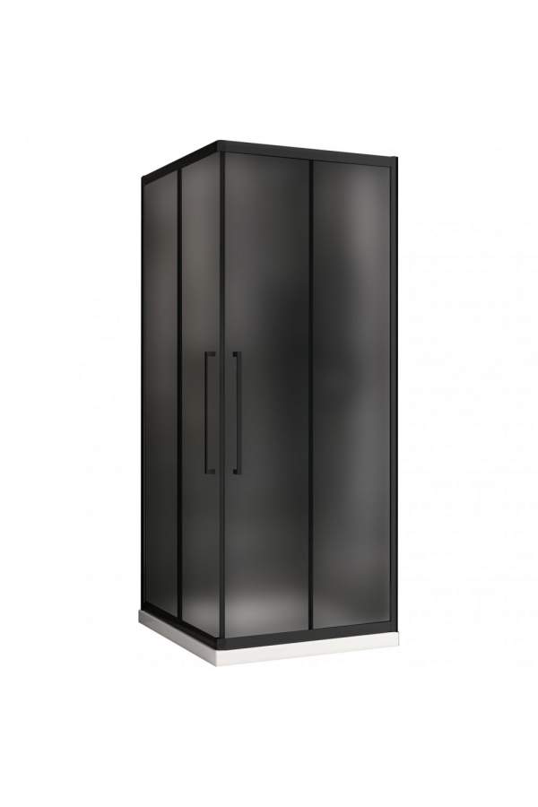 Душевой уголок Abber Schwarzer Diamant AG02090BMH 90x90 стекла матовые, профиль черный