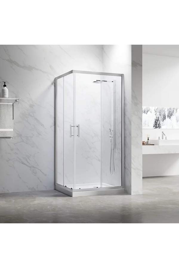 Душевой уголок Veconi Rovigo RV-27CH 80x80 прозрачные стекла, профиль хром