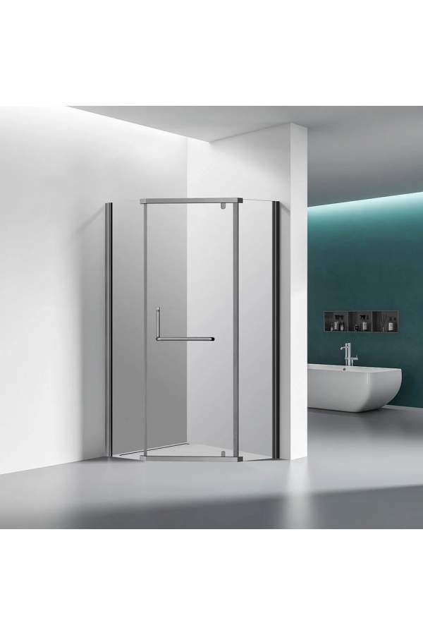 Душевой уголок Veconi RV36GR 80x80 стекла прозрачные, профиль графит