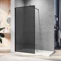 Душевая перегородка Veconi KR-81B 100x200 стекло тонированное, профиль черный матовый Душевая перегородка Veconi KR-81B 100x200 стекло тонированное, профиль черный матовый