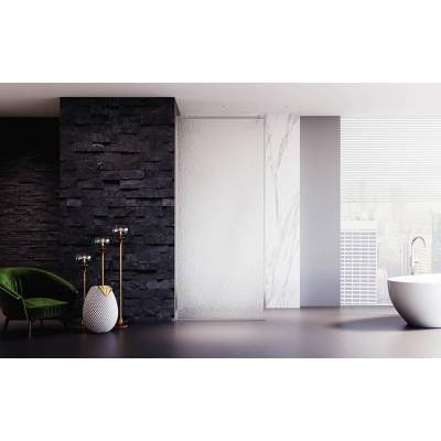 Душевая перегородка Veconi KR-81R 100x200 стекло дождь, профиль хром