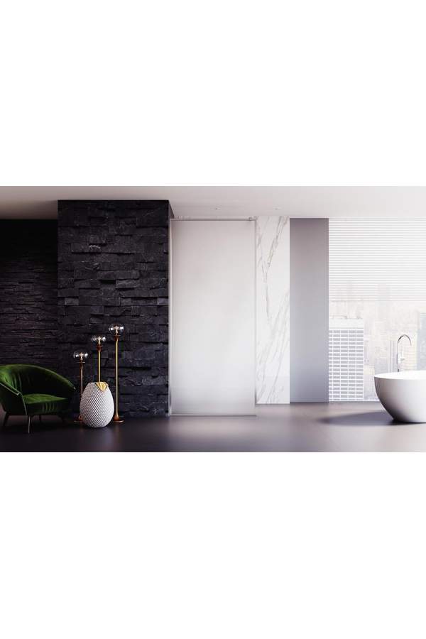 Душевая перегородка Veconi KR-81FR 90x200 стекло матовое, профиль хром