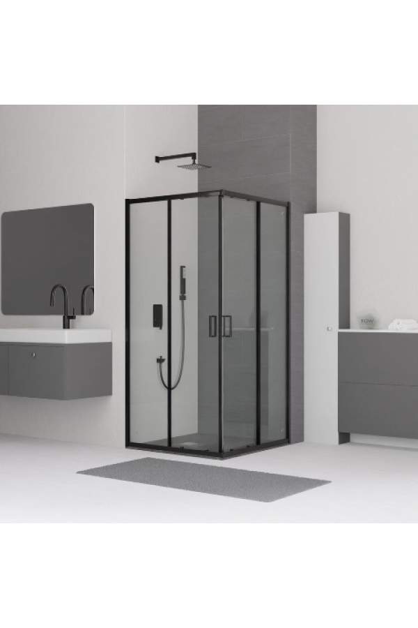 Душевой уголок RGW Classic CL-34-B 80x80 стекла прозрачные, профиль черный