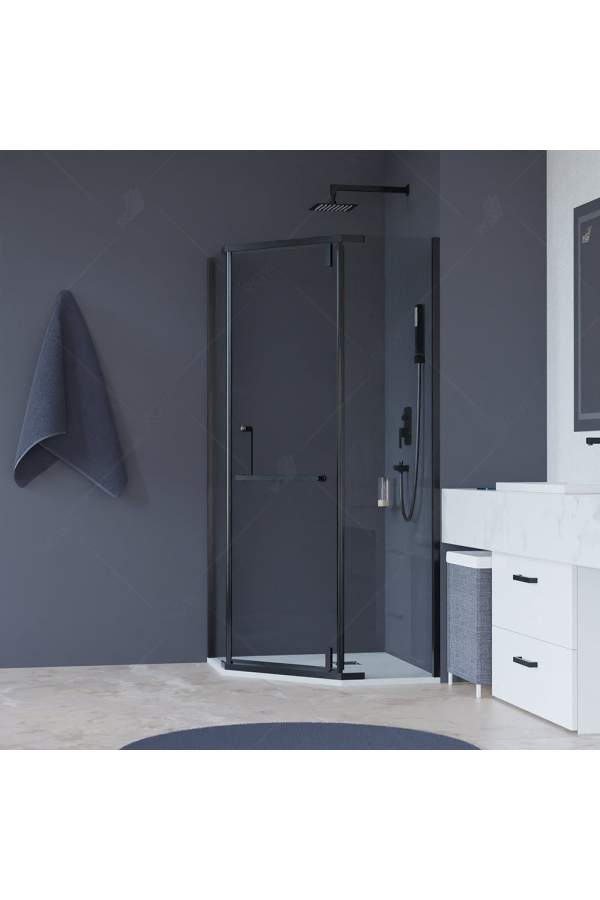 Душевой уголок RGW Hotel HO-081B 70x70 стекла прозрачные, профиль черный
