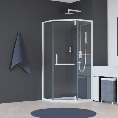 Душевой уголок RGW HO-84-W 350608400-15 100x100 стекла прозрачные, профиль белый