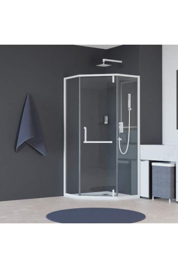 Душевой уголок RGW HO-84-W 350608400-15 100x100 стекла прозрачные, профиль белый