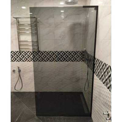 Душевой уголок Radaway Walk-in Modo SL II Black 100 Right стекло графит / профиль черный