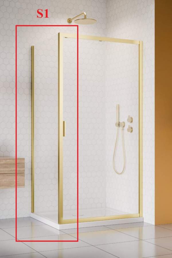 Боковая стенка S1 90 Radaway Alienta Brushed Light Gold