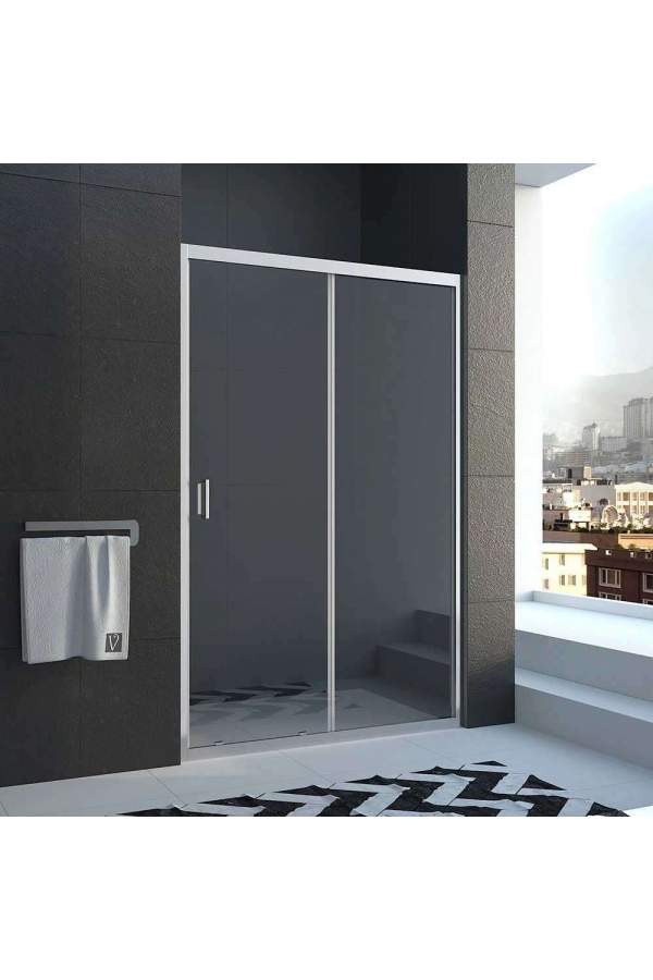 Душевая дверь Veconi VN40 120x185 стекла прозрачные, профиль хром