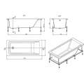 Акриловая ванна Roca Easy 150x70