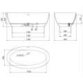 Ванна из искусственного камня Salini ALDA S-Sense 178x92 белый глянец