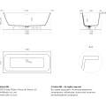 Ванна из искусственного камня Salini Orlanda Axis Kit S-Sense 103312G 180x80 белый глянец