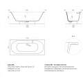 Ванна из искусственного камня Salini Axis Kit S-Sense 103511G 180x80 белый глянец