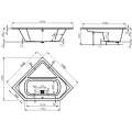 Ванна акриловая Vagnerplast Cavallo Corner 140x140