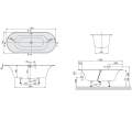 Ванна квариловая Villeroy&Boch Cetus 175x75 белая UBQ175CEU7V-01