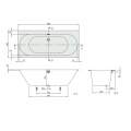 Ванна квариловая Villeroy&Boch Oberon 2.0 180x80 белая UBQ180OBR2DV-01