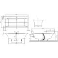 Ванна квариловая Villeroy&Boch Squaro Edge 12 190x90 белая UBQ190SQE2DV-01