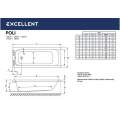 Ванна акриловая Excellent Poli 150x70 без ножек, белая