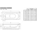 Ванна акриловая Excellent Oceana Mono 180x80 белая без ножек