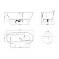 Ванна отдельностоящая LoveForm LOFO 170x80 Solid Surface белый матовый