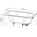 Ванна из искусственного камня Белюкс Борнео 150x75 Solid Surface, белый