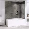 Шторка на ванну ABBER Ewiges Wasser AG52080B 80x140 прозрачное стекло / профиль черный