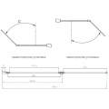 Шторка на ванну GoodDoor SCREEN FO-80-C-CH 80x140 стекло прозрачное