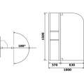 Шторка на ванну GoodDoor SCREEN HS-100-C-CH 100x140