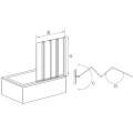 Шторка на ванну GoodDoor SCREEN GR4-100-G-WE 100x140