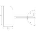 Шторка на ванну GoodDoor SCREEN H-80-C-В