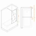 Душевая шторка RGW SC-050B 90x150 стекла прозрачные. профиль черный