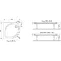 Душевой поддон Ravak Elipso Pro Flat 90x90