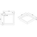 Душевой поддон Black&White Stellar Wind SQ-08H 80x80 белый